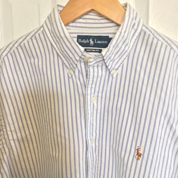 Ralph Lauren Striped Button Down sz Large - Picture 3 of 3